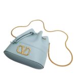VALENTINO GARAVANI MINI BUCKET BAG IN NAPPA WITH VLOGO SIGNATURE CHAIN