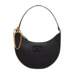 VALENTINO GARAVANI MINI VLOGO SIGNATURE GRAINY CALFSKIN HOBO BAG