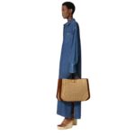 VALENTINO GARAVANI VLOGO SIGNATURE RAFFIA HANDBAG