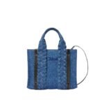 CHLOE SMALL WOODY TOTE BAG DENIM