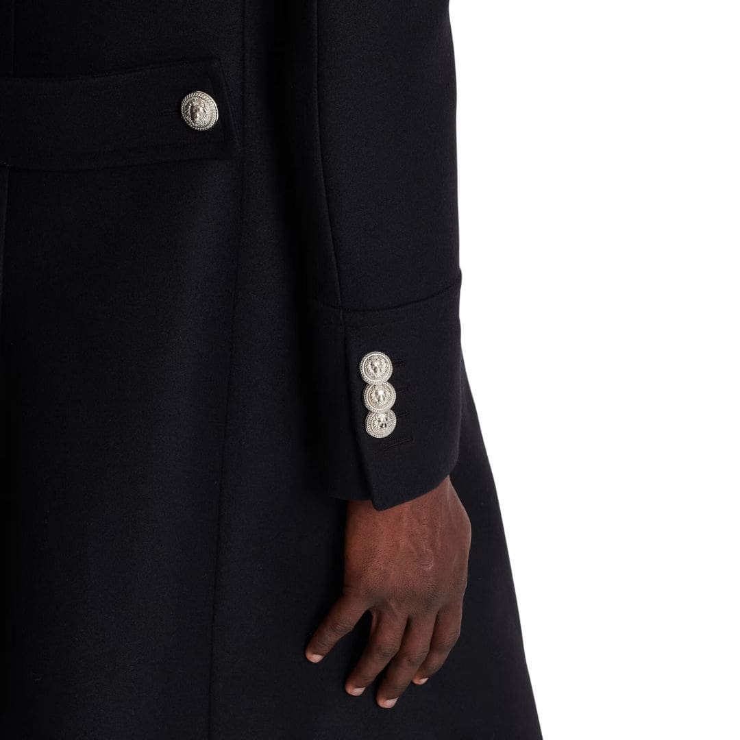 BALMAIN MID LENGTH MILITARY STYLE COAT