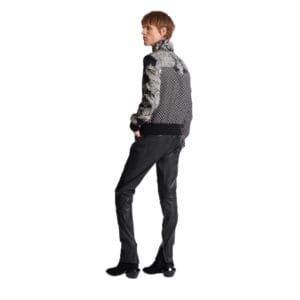 BALMAIN MINI MONOGRAM AND PAISILEY BOMBER JACKET