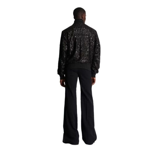 BALMAIN ZIPPED JACKET WITH EMBROIDERY