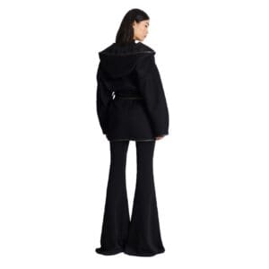 BALMAIN BELTED WOOL COAT