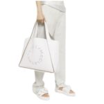 STELLA MCCARTNEY LOGO GRAINY ALTER MAT TOTE BAG