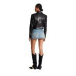 BALMAIN ZIPPED LEATHER BIKER JACKET