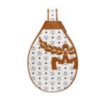 MCM TENNIS RACKET COVER IN MEGA LAUREL VISETOS WHITE
