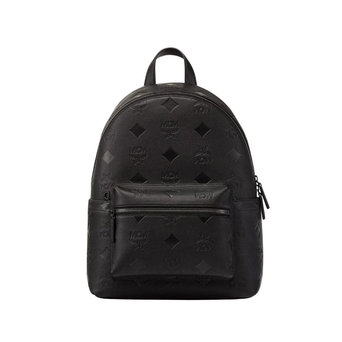 MCM MEDIUM STARK BACKPACK IN MAXI MONOGRAM LEATHER BLACK