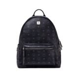 MCM MEDIUM STARK SIDE BACKPACK IN VISETOS BLACK
