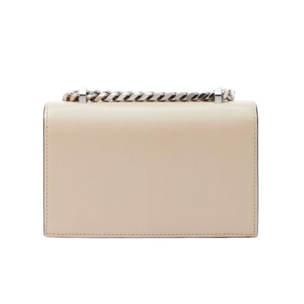 ALEXANDER MCQUEEN WOMANS THE BIKER MINI JEWELLED SATCHEL IN CAMEL