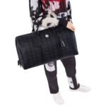 MCM OTTOMAR WEEKENDER BAG IN VISETOS BLACK