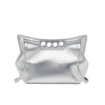 ALEXANDER MCQUEEN WOMENS THE PEAK BAG MINI IN SILVER