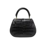 VERSACE CROC-EFFECT GRECA GODDESS TOP HANDLE BAG