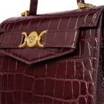 VERSACE CROC-EFFECT MEDUSA '95 HANDBAG