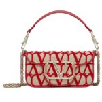 VALENTINO GARAVANI LOCÒ TOILE ICONOGRAPHE SHOULDER BAG