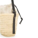 LOEWE BUCKET BAG WITH DRAWSTRING IN PALM LEAF AND CALFSKIN