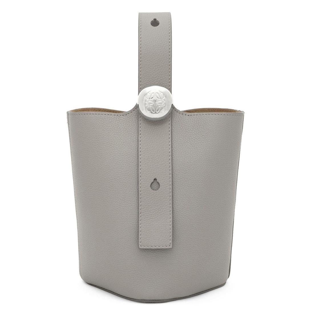 LOEWE PEBBLE MINI BUCKET BAG IN SOFT GRAINED CALFSKIN