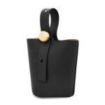 LOEWE PEBBLE MINI BUCKET BAG IN SOFT CALFSKIN
