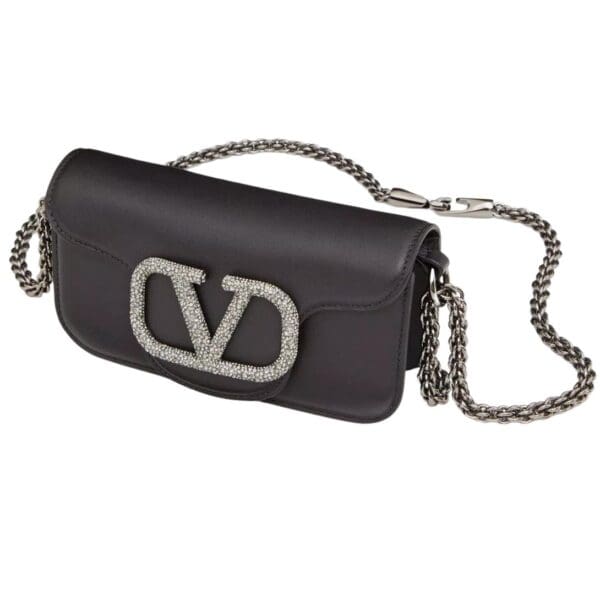 VALENTINO GARAVANI LOCÒ SMALL SHOULDER BAG WITH JEWEL LOGO