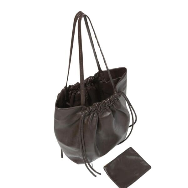 PROENZA DRAWSTRING TOTE DARK CHOCOLATE