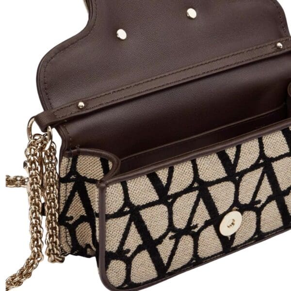 SMALL VALENTINO GARAVANI LOCÒ TOILE ICONOGRAPHE SHOULDER BAG