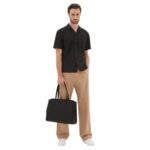 VALEXTRA V-LINE HORIZONTAL SHOPPING BAG