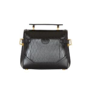 BALMAIN BUZZ 23 BAG IN GRID-EMBOSSED CALFSKIN
