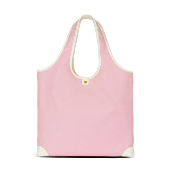 BALMAIN CANVAS AND LEATHER B-ARMY GROCERY BAG 