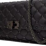 vVALENTINO GARAVANI ROCKSTUD SPIKE CROSSBODY NAPPA LEATHER BAG