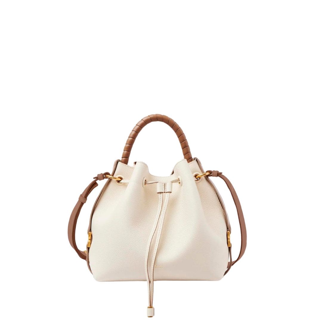 CHLOE MARCIE BUCKET BAG MISTY IVORY