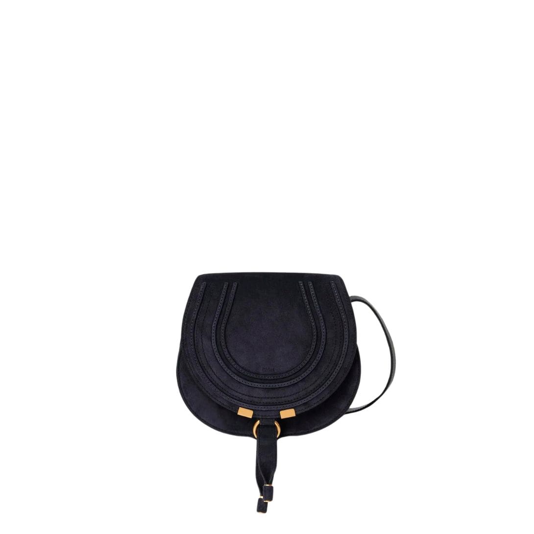 CHLOE MARCIE SMALL SADDLE BAG MIDNIGHT BLUE