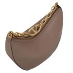 VALENTINO GARAVANI VLOGO MOON MEDIUM GRAINY CALFSKIN HOBO BAG WITH CHAIN