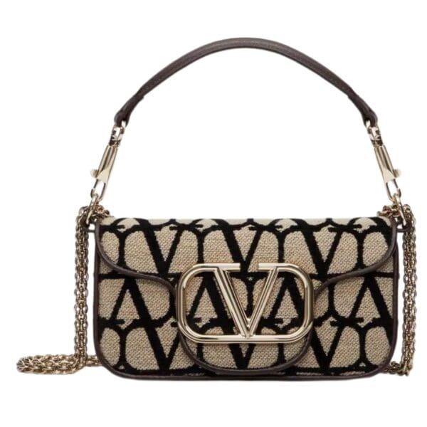 VALENTINO GARAVANI LOCÒ TOILE ICONOGRAPHE SHOULDER BAG