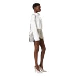VALENTINO GARAVANI MINI VLOGO SIGNATURE BUCKET BAG IN METALLIC NAPPA LEATHER