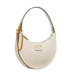 vVALENTINO GARAVANI MINI VLOGO SIGNATURE GRAINY CALFSKIN HOBO BAG