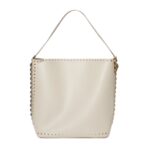 STELLA MCCARTNEY FRAYME STUDDED GRAINY ALTER MAT TOTE BAG