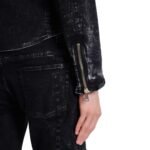 BALMAIN DENIM BIKER JACKET