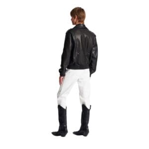 BALMAIN LEATHER BOMBER JACKET