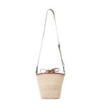 STELLA MCCARTNEY LOGO RAFFIA CROSSBODY BAG