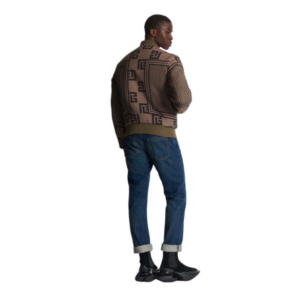 BALMAIN REVERSTIBLE MINI MONOGRAM BOMBER JACKET