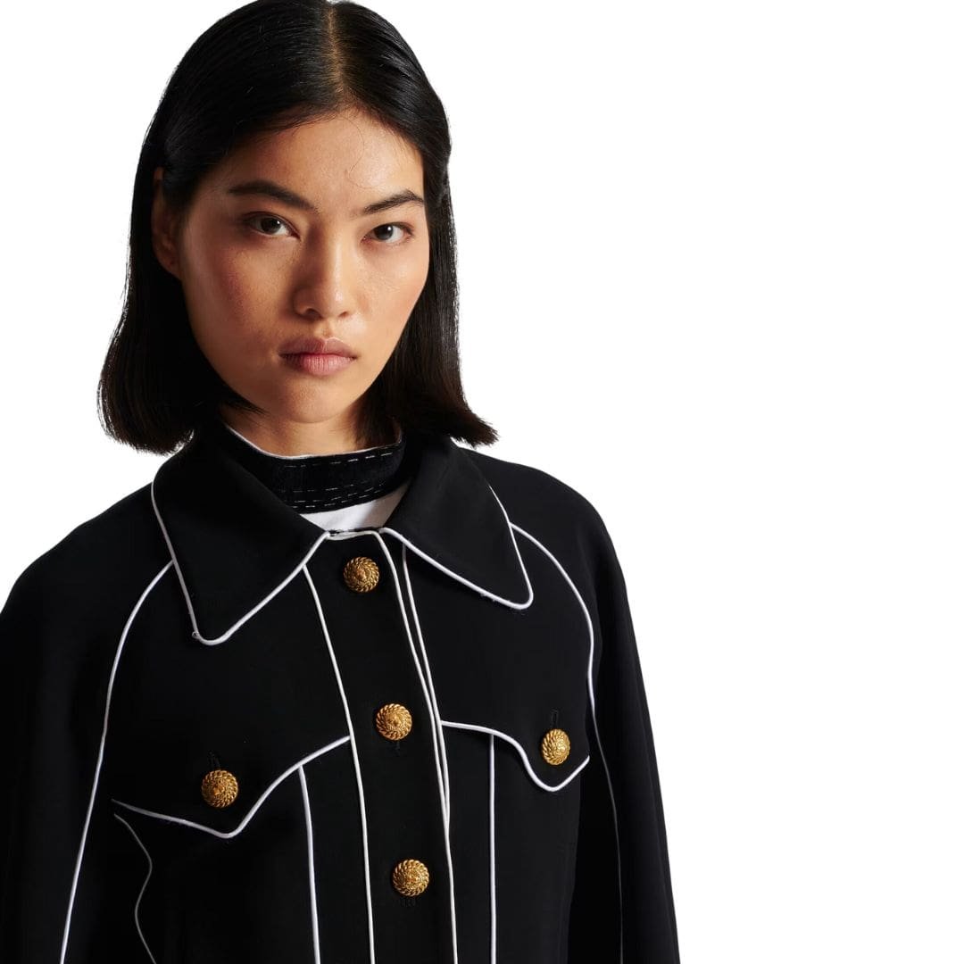 BALMAIN WESTEM CREPE JACKET