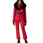 mackage elita down ski jacket with removable blue fox fur trim