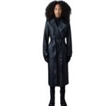 vMACKAGE GAEL-Z LEATHER TRENCH COAT WITH BELT