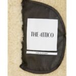 THE ATTICO DARK GREY AND MILK SHORT COAT