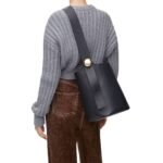 LOEWE MEDIUM PEBBLE BUCKET BAG IN SOFT CALFSKIN