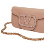 VALENTINO GARAVANI LOCÒ SMALL SHOULDER BAG WITH JEWEL LOGO