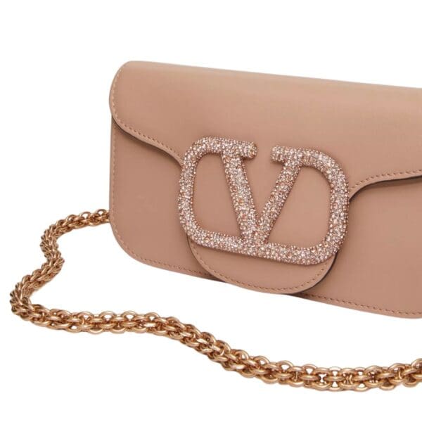 VALENTINO GARAVANI LOCÒ SMALL SHOULDER BAG WITH JEWEL LOGO