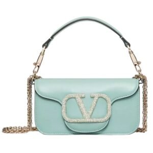 VALENTINO GARAVANI LOCÒ SMALL SHOULDER BAG WITH JEWEL LOGO
