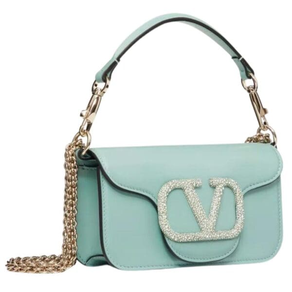 VALENTINO GARAVANI LOCÒ SMALL SHOULDER BAG WITH JEWEL LOGO
