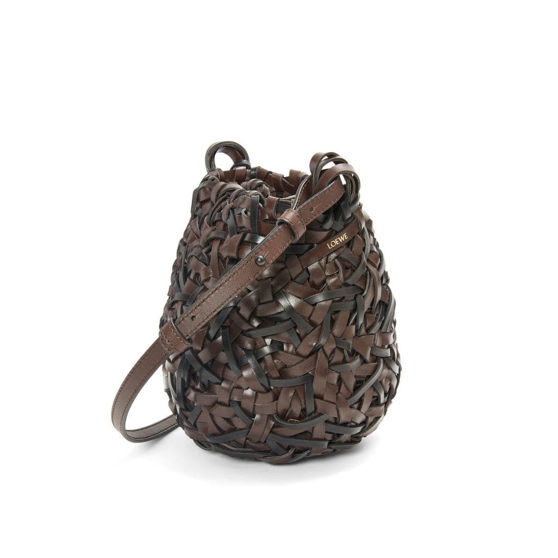 LOEWE SMALL NEST BASKET BAG IN CALFSKIN
